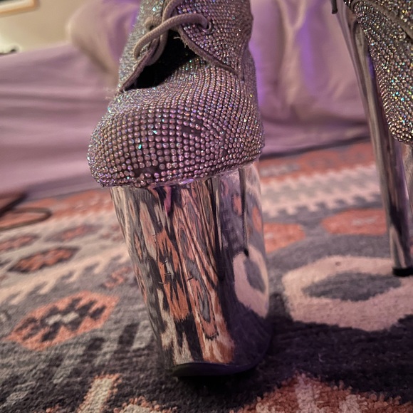 Sparkley Pleaser Boots size 7 - Picture 3 of 4